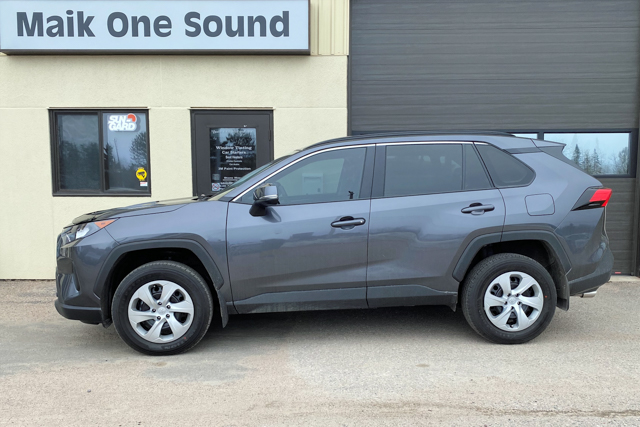 Toyota 2020 Rav4 with professional window tint in North Bay